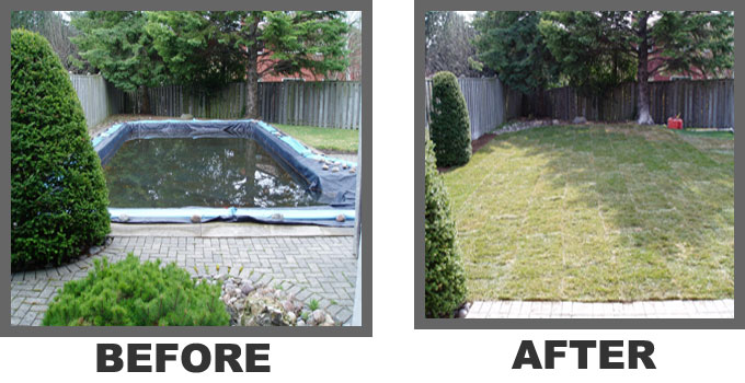 Before and After Poll Removal Job